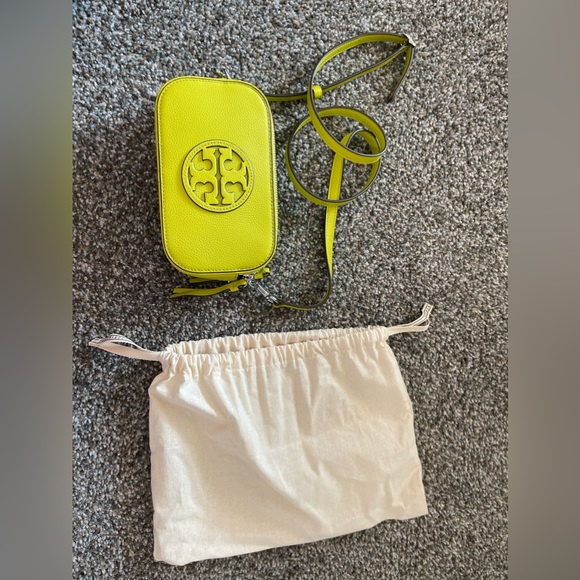 🔥 NWT Tory Burch Mini Miller Crossbody Bag Island Chartreuse RARE COLOR - Picture 3 of 11